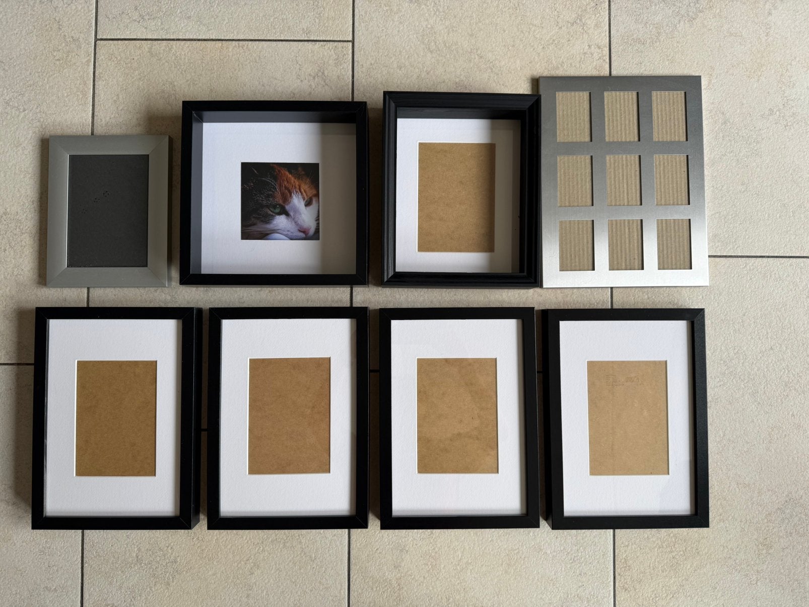 Fotolijsten 8 stuks, Ophalen of Verzenden, Gebruikt, Zwart, Wissellijst