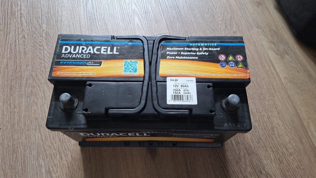 Duracell advanced 12V 80Ah 700A (EN) auto accu, Auto-onderdelen, Ophalen, Gebruikt