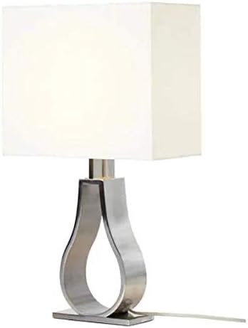 2x KLABB IKEA Table Lamp in Ivory White Nickel Plated, Huis en Inrichting, Lampen | Tafellampen, Ophalen, Zo goed als nieuw, Minder dan 50 cm