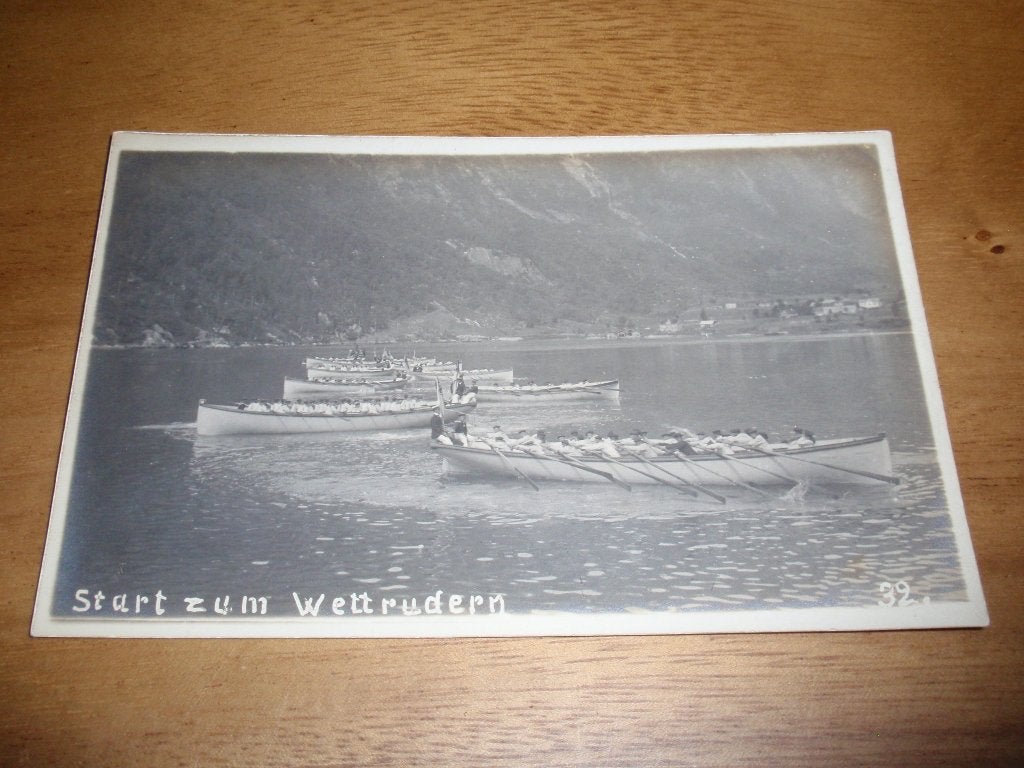 Fotokaart Start Wereldroeien Marine Karl Dreyer Sport Roeien, Verzamelen, Verzenden, Voor 1920, Ongelopen, Sport en Spel