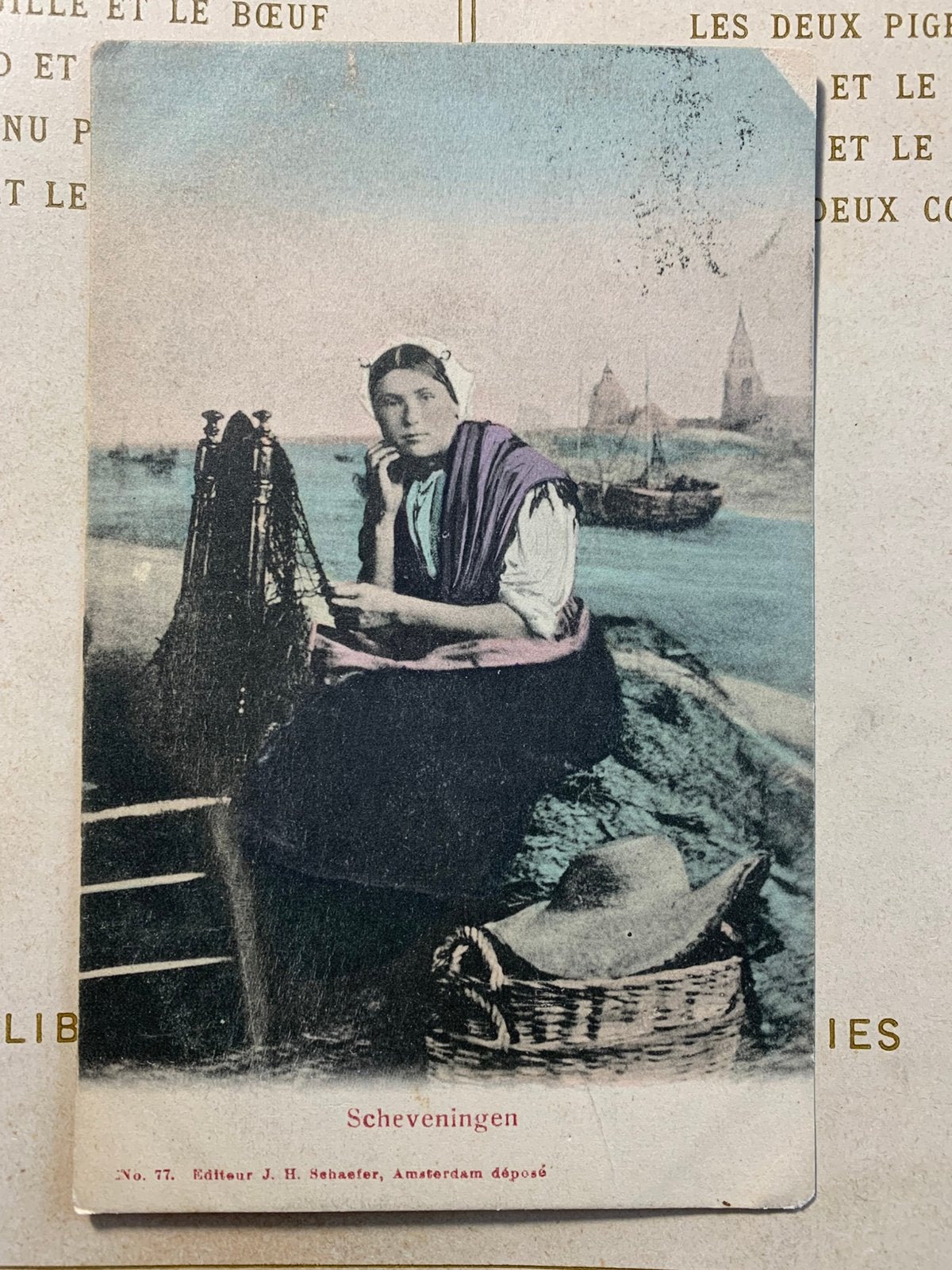 1907 Scheveningen - vissersvrouw (CA), Ophalen of Verzenden, Voor 1920, Gelopen, Zuid-Holland