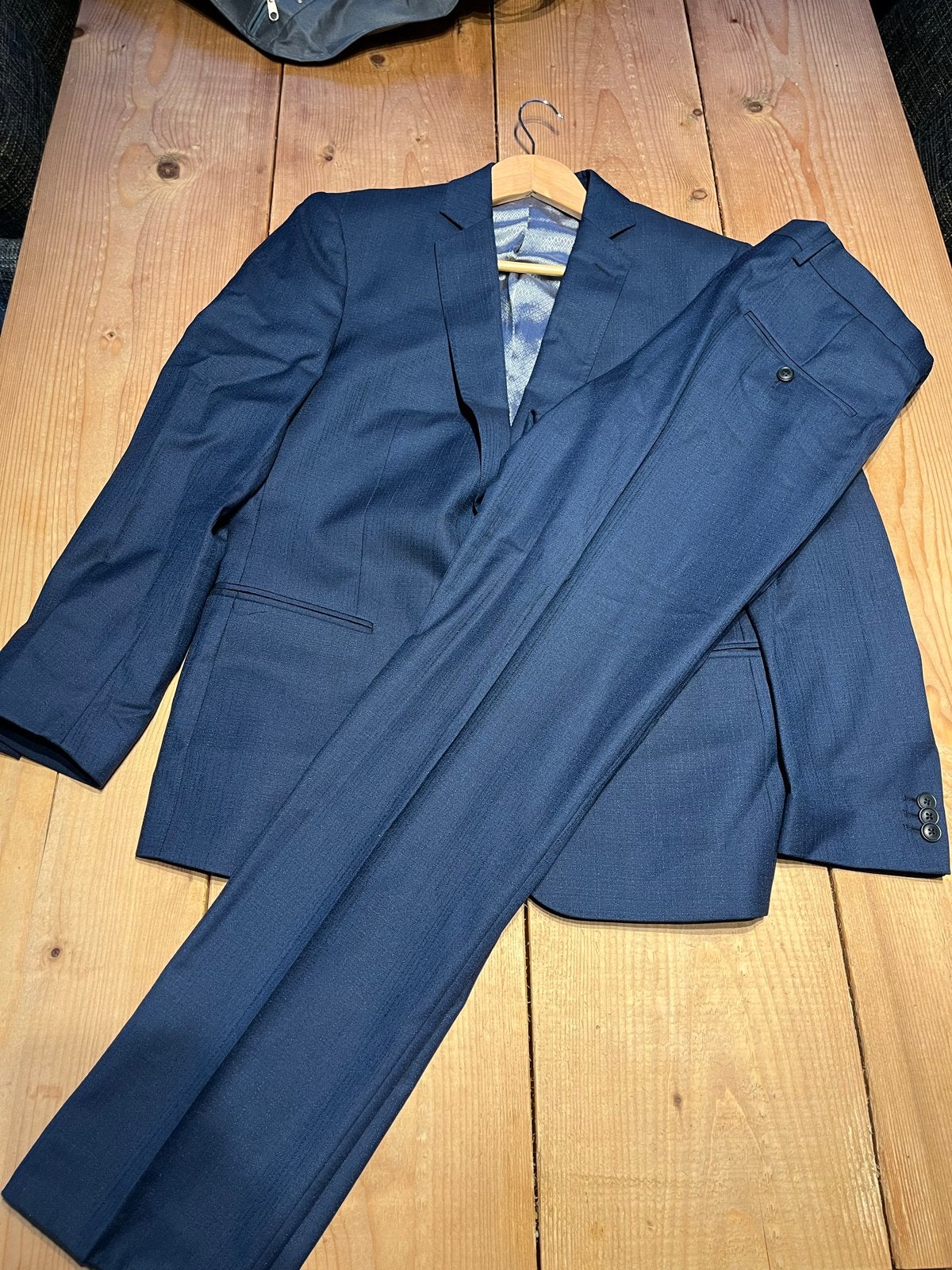Prachtig blauw heren kostuum - Guabello scheerwol, Kleding | Heren, Ophalen of Verzenden, Zo goed als nieuw, Overige maten, Blauw