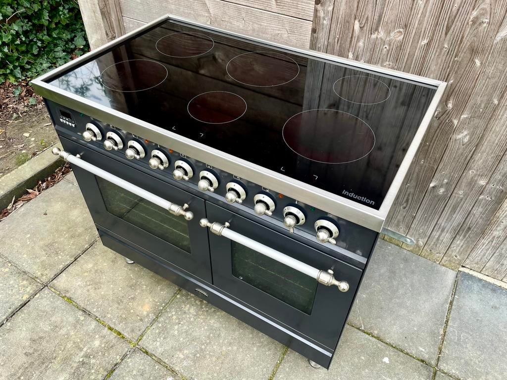 Uniek 100cm Boretti - Ilve Inductie fornuis - 6 zones, Ophalen of Verzenden, Zo goed als nieuw, Inductie, Vrijstaand