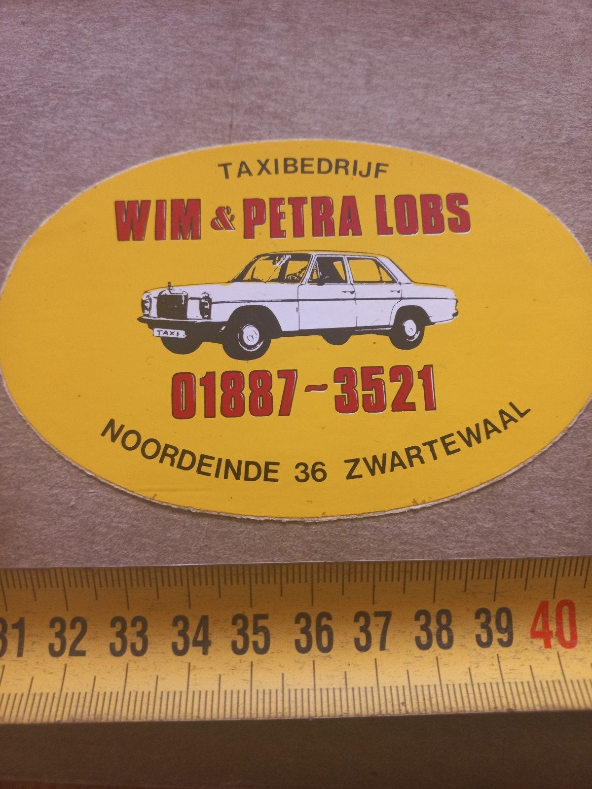 Vintage Taxibedrijf Wim & Petra Lobs, Ophalen of Verzenden, Gebruikt