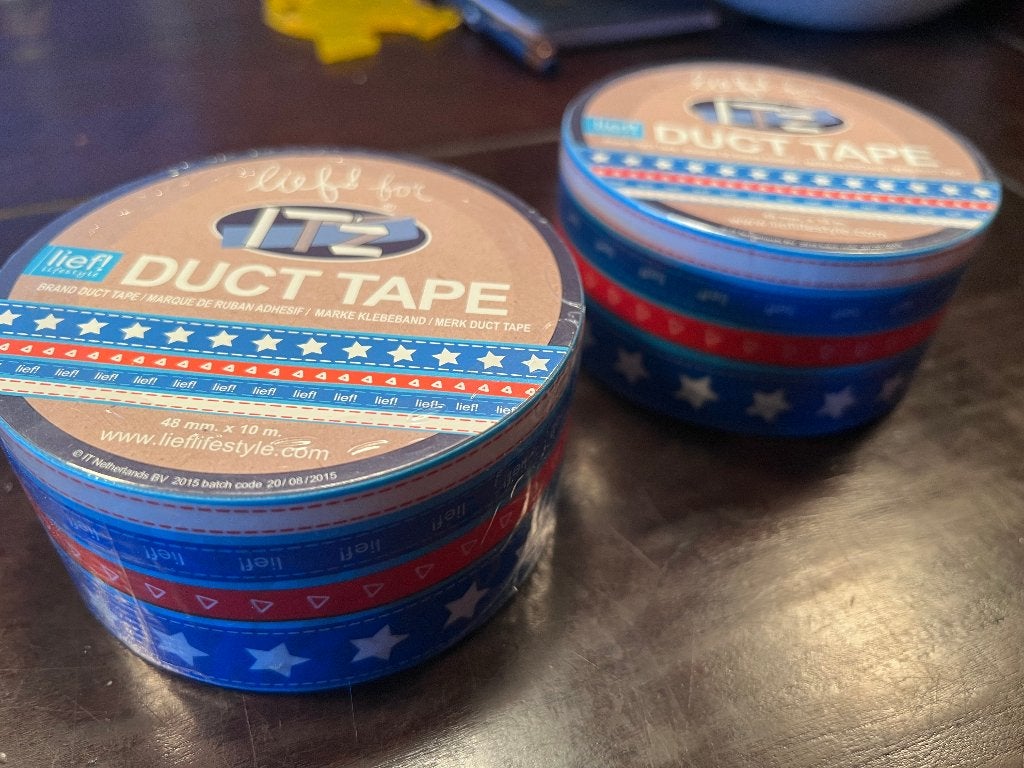Nieuw 2 rollen ITZ duct tape blauw wit rood van Lief, Fantasie, Deelbaar, Nieuw, Ophalen of Verzenden