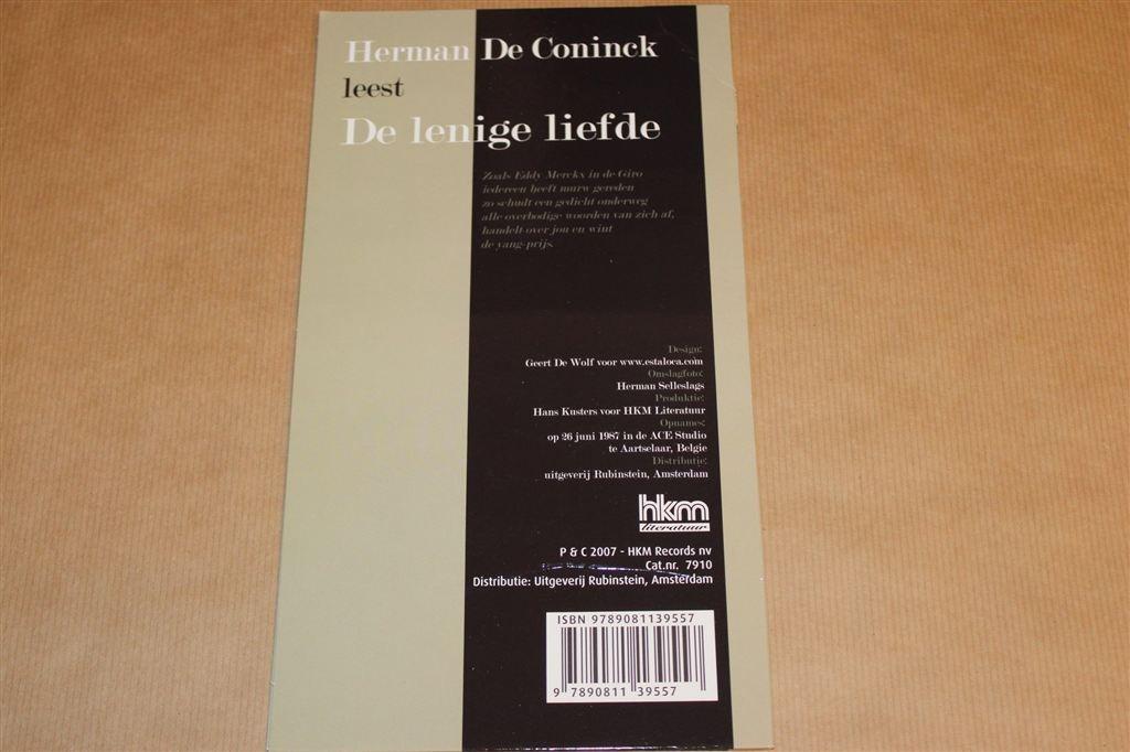 Herman De Coninck — De Lenige Liefde — Poëzie Luisterboek, Ophalen of Verzenden