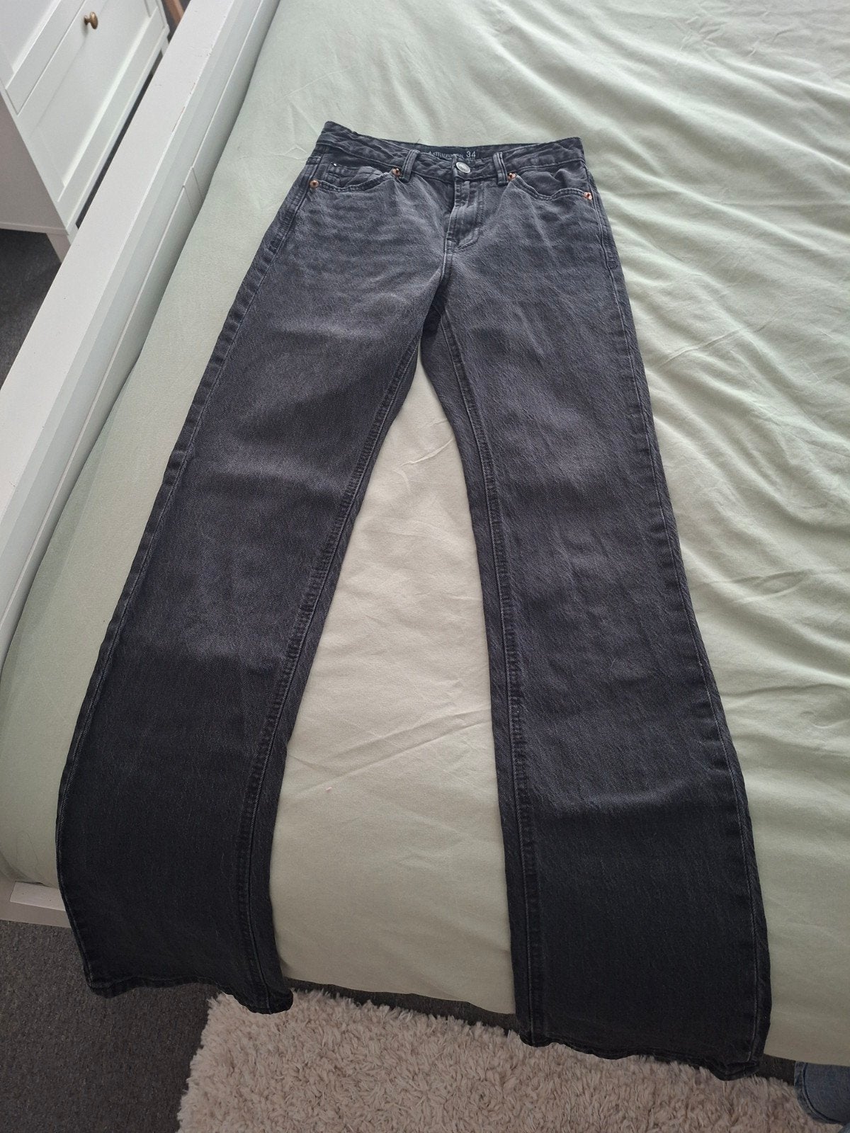 Stradivarius jeans maat 34, Ophalen, Gedragen, Blauw, W27 (confectie 34) of kleiner