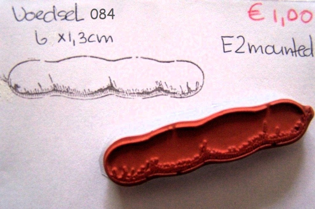 Voedsel 084 EZ-mounted stempel, Ophalen of Verzenden, Gebruikt, EZ-mounted stempel