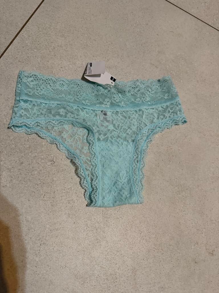Hema Kanten Slipje XS - Nieuw met kaartje, Kleding | Dames, Ondergoed en Lingerie, Ophalen of Verzenden, Blauw, Slip