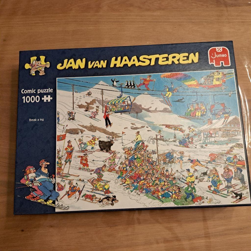 Jan van Haasteren Puzzel "Wintersport" 1000 st. aangeboden, Ophalen, 500 t/m 1500 stukjes, Zo goed als nieuw, Legpuzzel