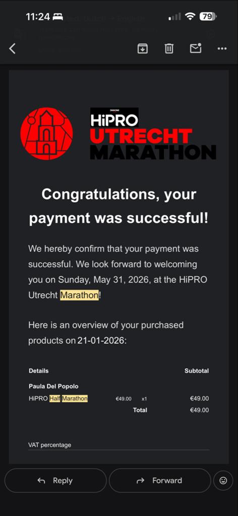Hipro Halve marathon Utrecht 31 mei, Eén persoon