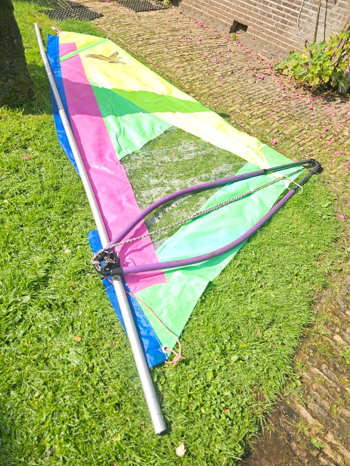 Kinder tuig (zeil mast en giek) windsurf, Watersport en Boten, Ophalen, Zeil