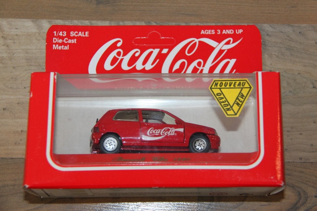 Coca Cola Renault Clio 1990 Solide 1.43 Nieuw in doos(nr 17), Ophalen, Nieuw, Auto, Solido