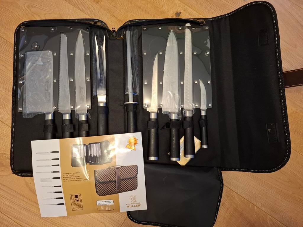 Professionele messenset - koksmessen in koffer, Ophalen, Overige typen, Nieuw, Zwart