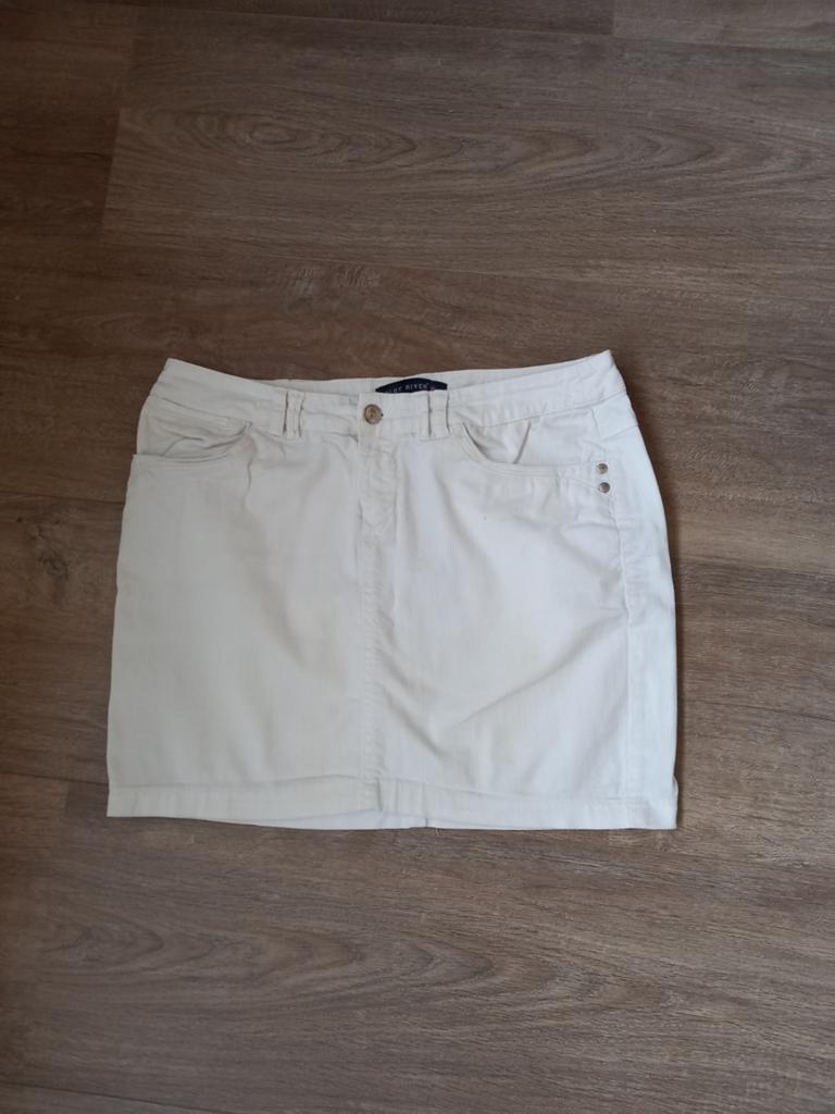 Wit spijkerrokje/ denim rokje maat S Blue river, Maat 38/40 (M), Wit, Ophalen of Verzenden, Zo goed als nieuw