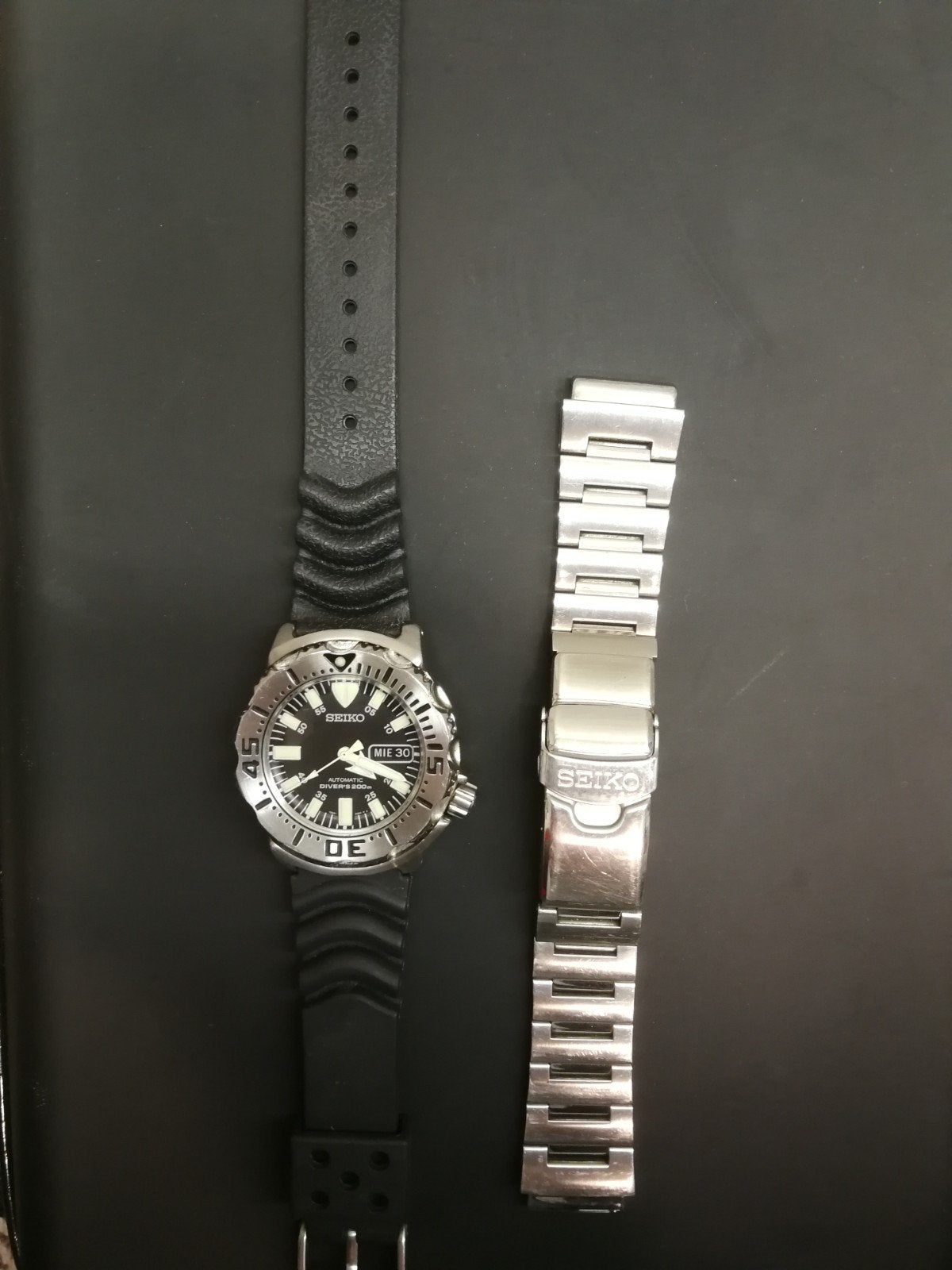 Seiko Monster 1e gen 7526-0350 scuba diver z.g.a.n, Ophalen, Gebruikt, Staal, Polshorloge
