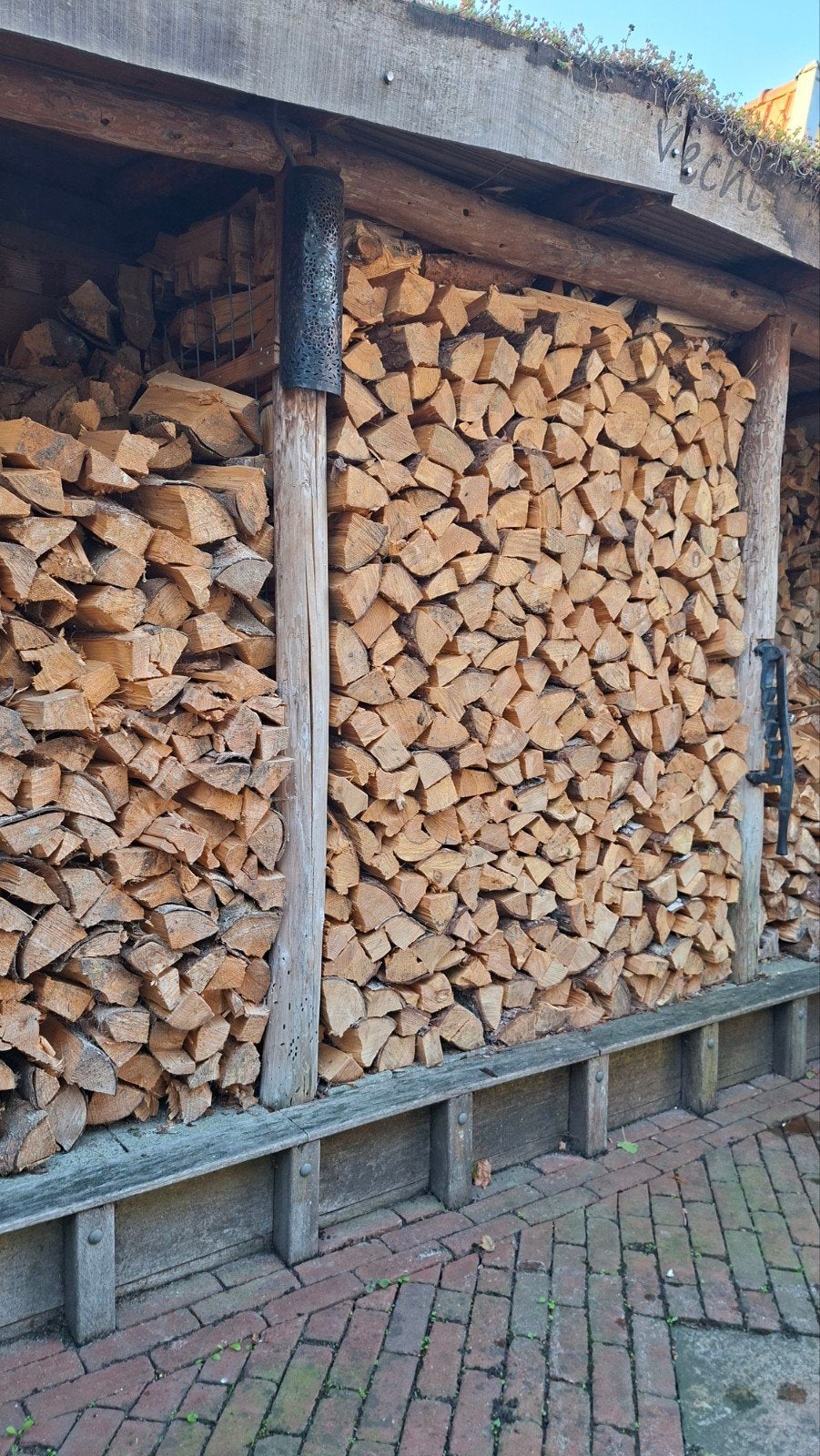 3 kuub gekloofd kachelhout: Grove den en berk (30cm), Tuin en Terras, 3 tot 6 m³, Ophalen, Overige houtsoorten, Blokken