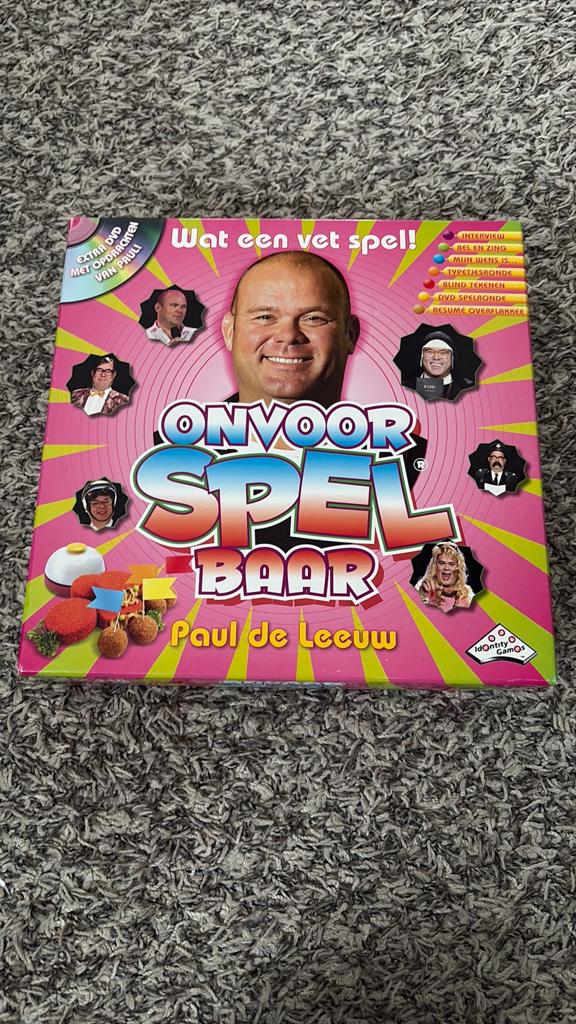 Onvoorspelbaar - Paul de Leeuw Bordspel - Compleet, Vijf spelers of meer, Ophalen of Verzenden, Zo goed als nieuw