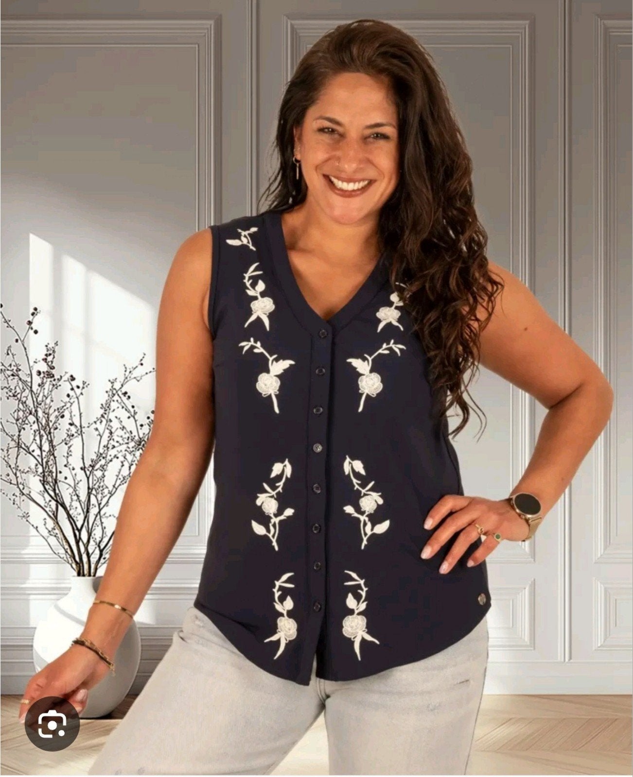 Nieuw donkerblauw travelstof gilet borduur XXL Triple Nine, Kleding | Dames, Triple Nine, Blauw, Maat 46/48 (XL) of groter, Nieuw