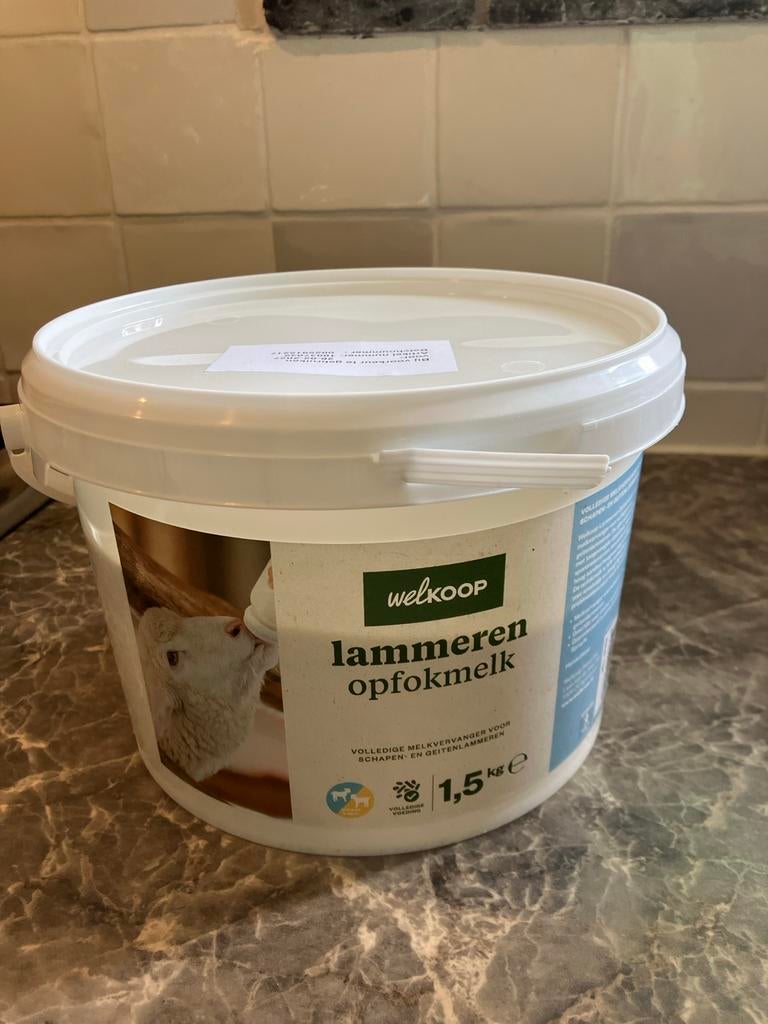 Welkoop lammerenopfokmelk bijna 1 kilo, Ophalen of Verzenden, Vee