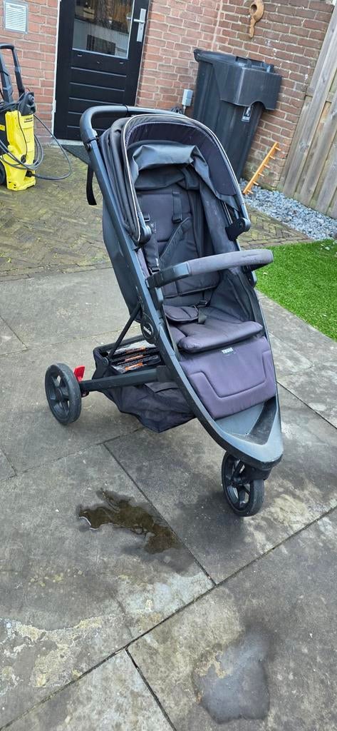 Thule Spring buggy - volledig zwart, Kinderen en Baby's, Buggy's, Ophalen, Gebruikt, Overige merken, Verstelbare rugleuning