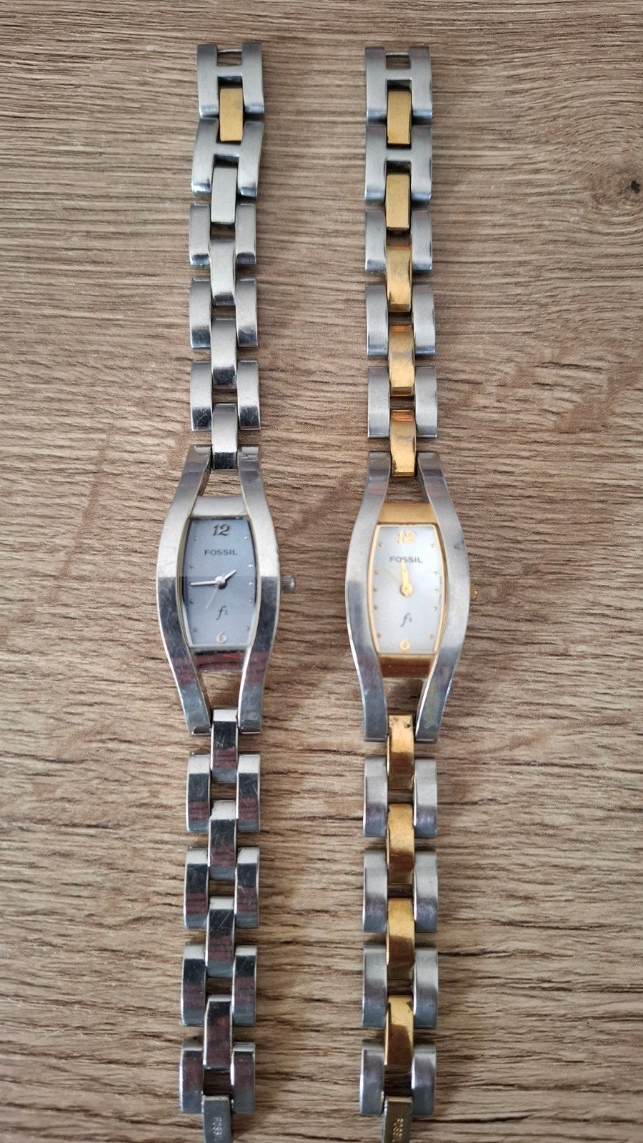 Fossil Dameshorloges - Set van 2, Ophalen of Verzenden, Gebruikt, Staal, Fossil