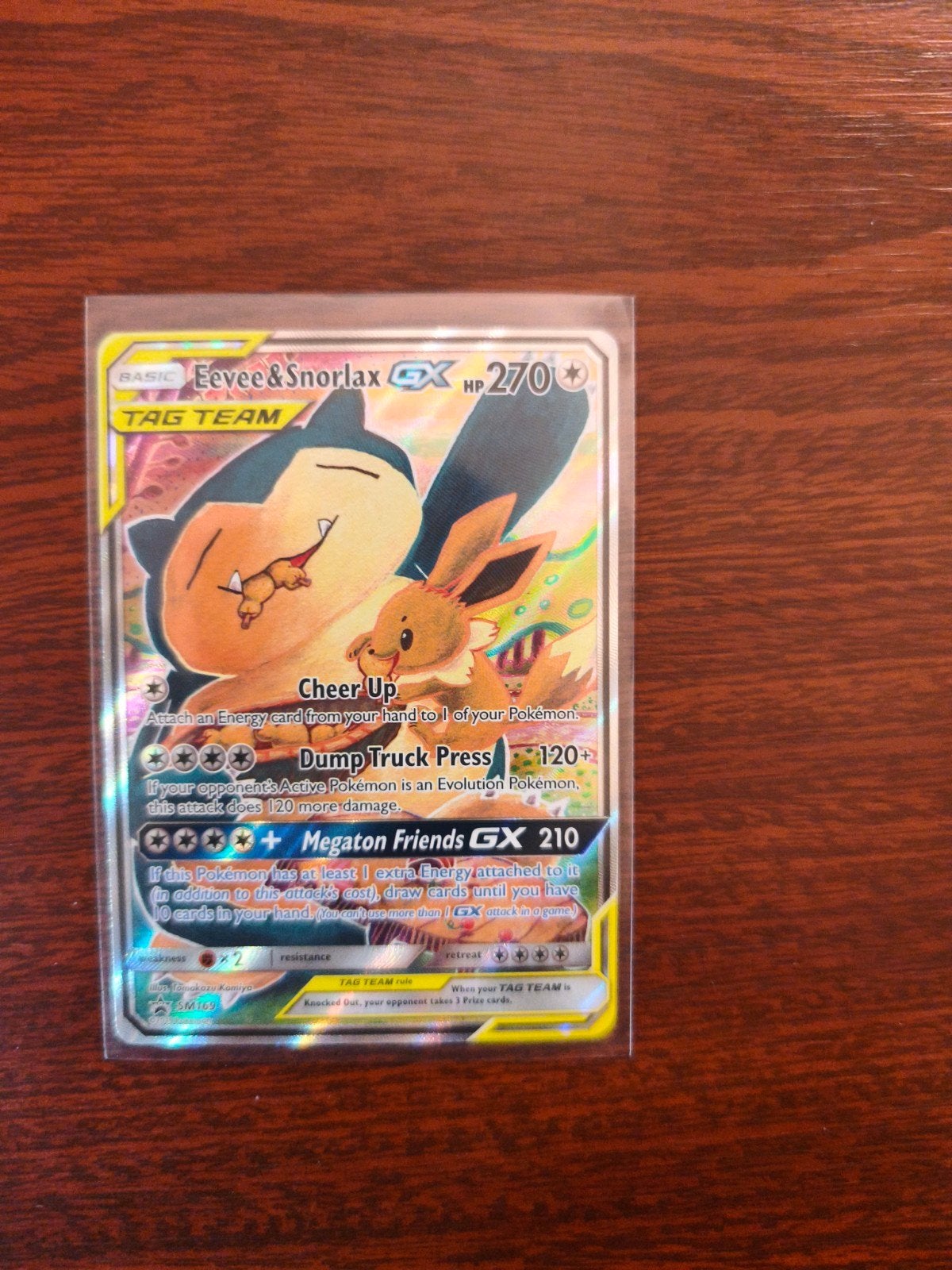 Eevee & Snorlax GX Pokémon Kaart - Zo goed als nieuw, Hobby en Vrije tijd, Ophalen of Verzenden, Zo goed als nieuw, Losse kaart