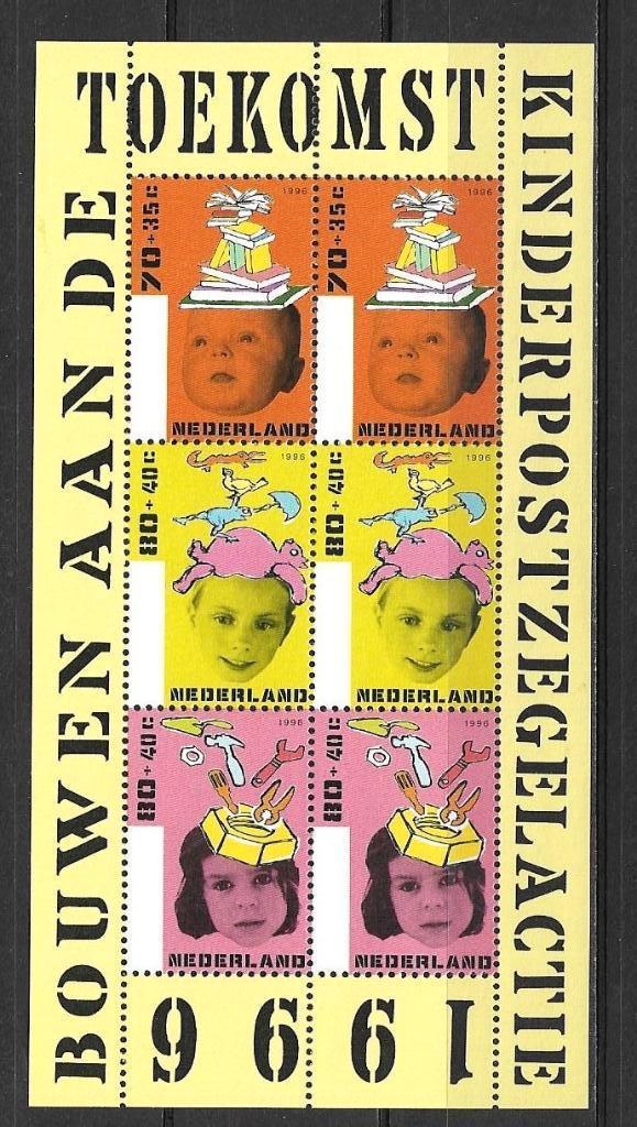 KINDERZEGELBLOK NVPH NR 1701 POSTFRIS UIT 1996, Ophalen of Verzenden, Na 1940, Postfris