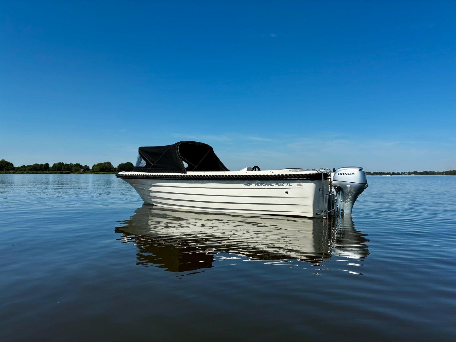 Admiral 480 XL Sloep Honda 20 PK incl trailer, Watersport en Boten, Sloepen, Ophalen, Zo goed als nieuw