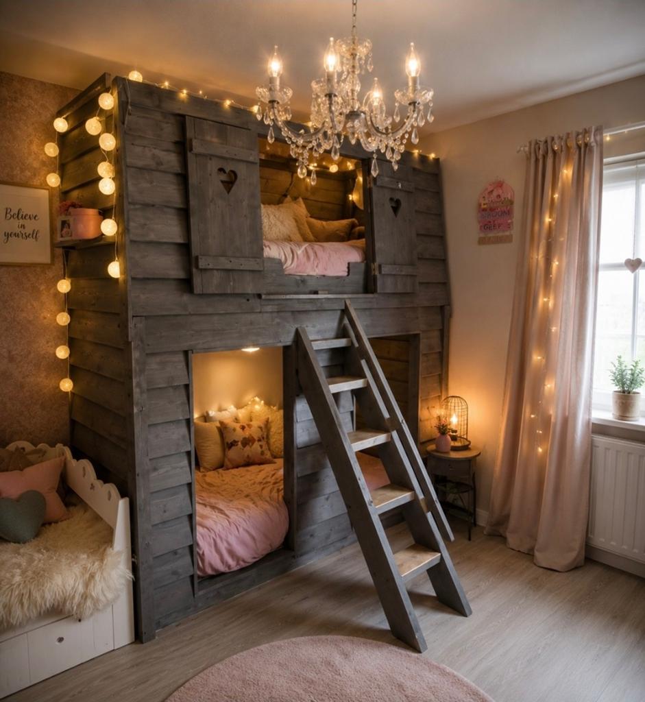 Huisjes bed, Kinderen en Baby's, Kinderkamer | Stapelbedden en Hoogslapers, Ophalen, Hoogslaper