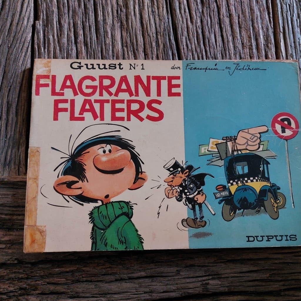 Oude Guust Flater nr 1 in 1e druk 1966, Eén stripboek, Ophalen of Verzenden, Gelezen