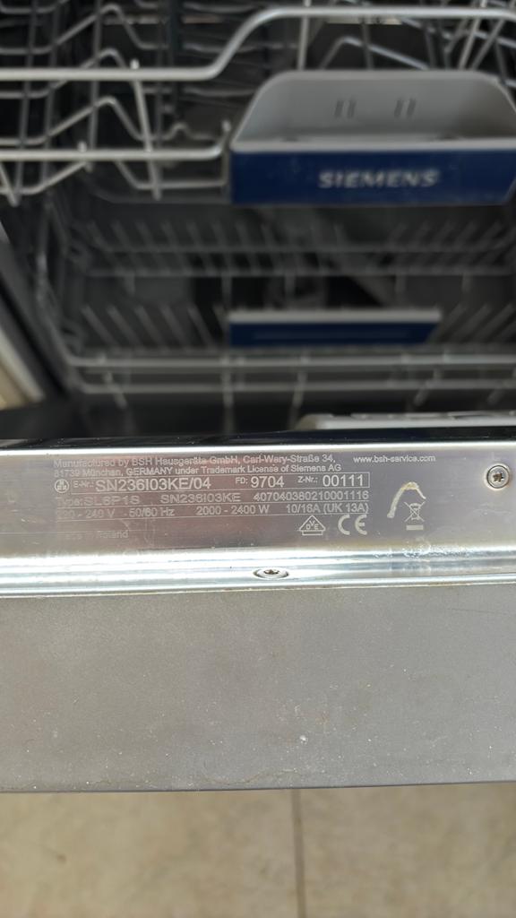 Vrijstaande Siemens Vaatwasser, Ophalen of Verzenden, Zo goed als nieuw, 85 tot 90 cm