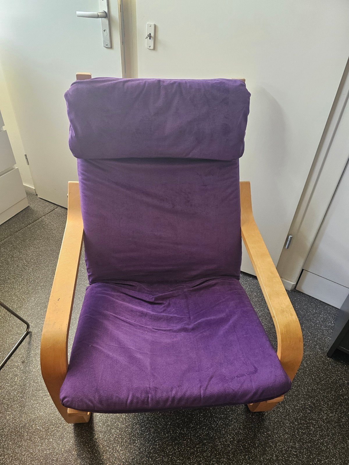 Purple Ikea POANG chair, Ophalen, Zo goed als nieuw, 75 tot 100 cm
