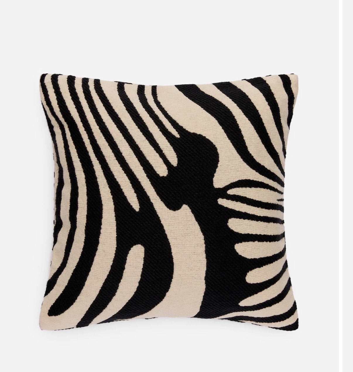 Arket Zebra Print Sierkussen - Zwart/Beige, Overige merken, Meerkleurig, Afneembare hoes, Vierkant