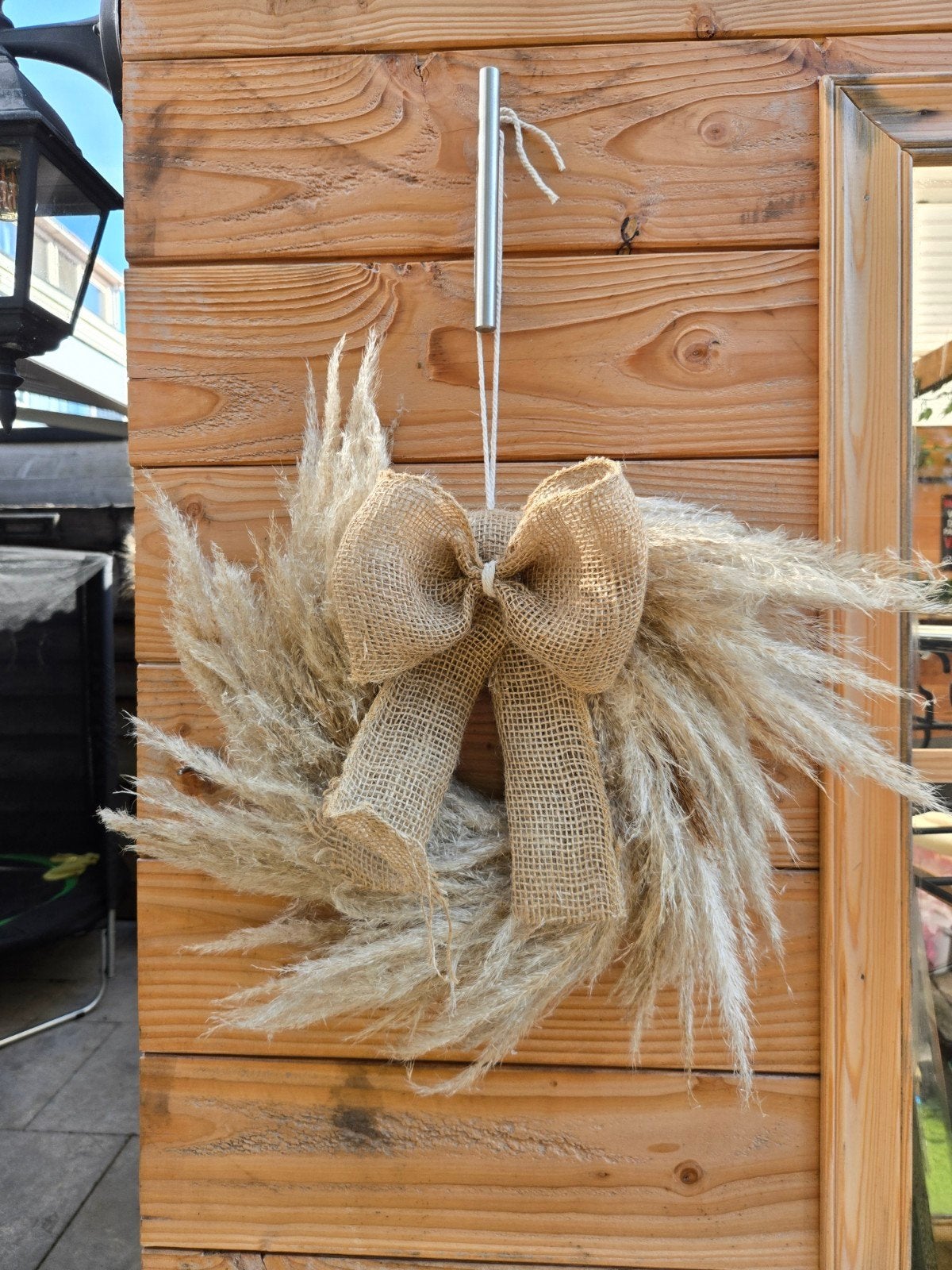 Mooie krans van echt pampasgras, Ophalen of Verzenden, Nieuw, Krans, Natuurlijk materiaal