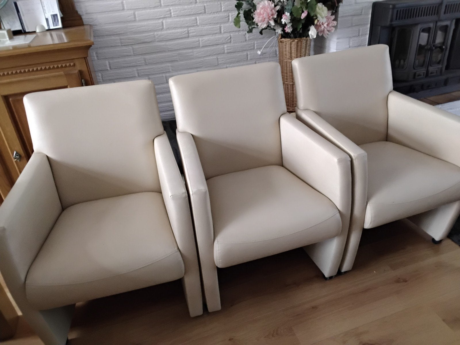 Elegante eetkamerstoelen - 6 stuks, Huis en Inrichting, Ophalen, Wit, Zo goed als nieuw, Modern, Tijdloos