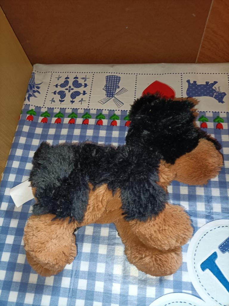 Rottweiler knuffel hond 24 cm, Ophalen of Verzenden, Zo goed als nieuw
