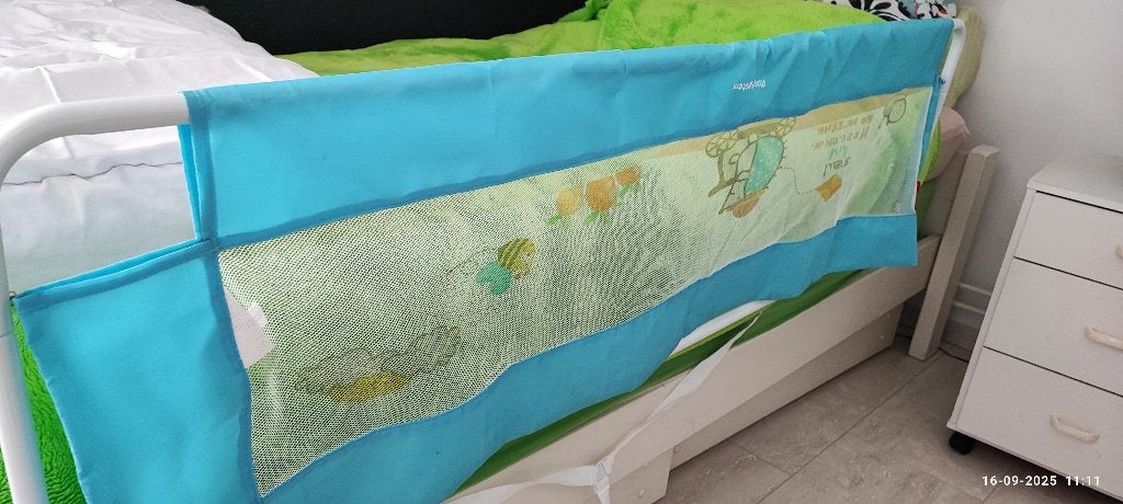 Bedrand beveiliging zgan, Kinderen en Baby's, Ophalen of Verzenden, Zo goed als nieuw, Minder dan 140 cm, Minder dan 70 cm