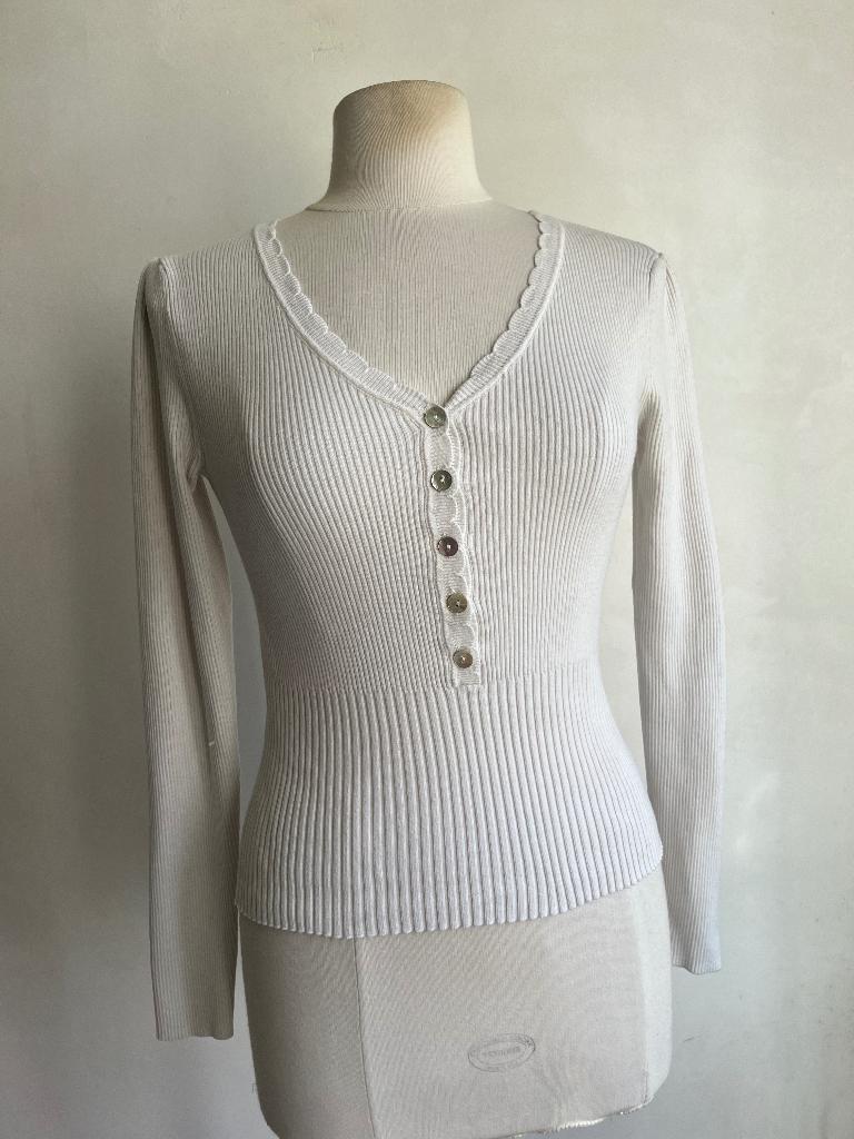 numph top maat XS wit, Verzenden, Wit, Zo goed als nieuw, Lange mouw