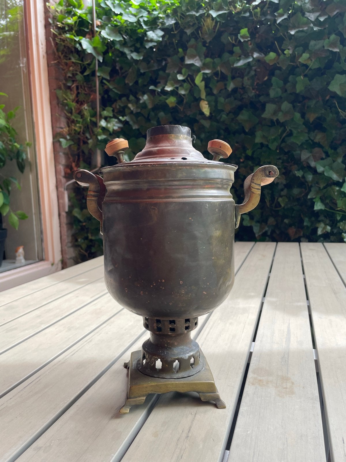 Antieke koperen Samovar - Vintage theemaker, Ophalen