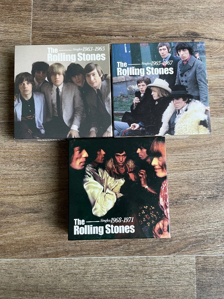 3 CD boxen met singles The Rolling Stones, Boxset, Verzenden, Zo goed als nieuw, Eerste persing