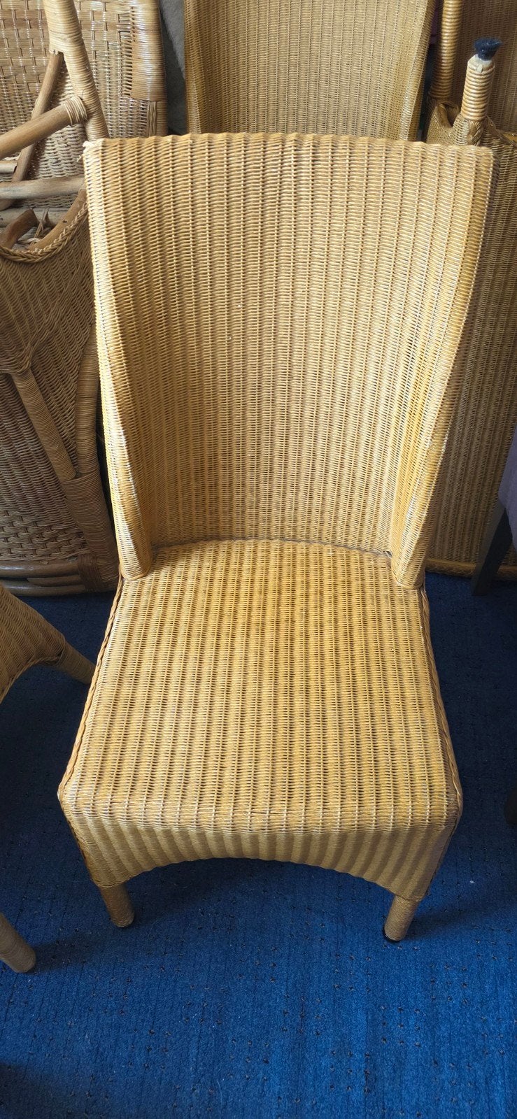 Set van 4 rieten stoelen, Ophalen, Gebruikt, Overige kleuren, Riet of Rotan