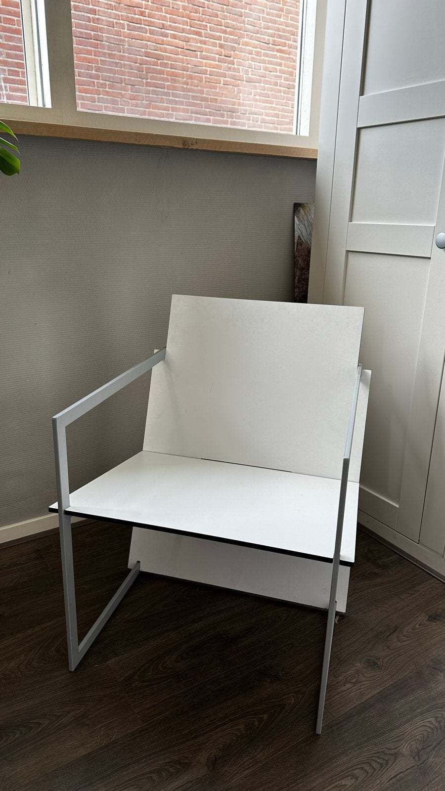 Spectro fauteuil - Lourens Fisher, Wit, Ophalen of Verzenden, Zo goed als nieuw, Metaal