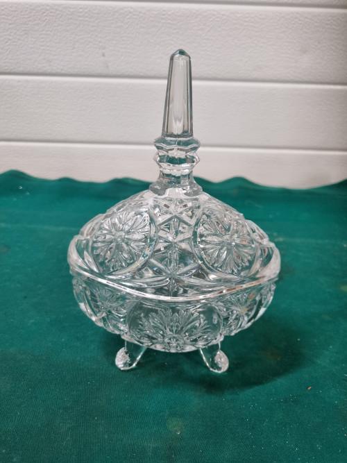 snoeppot kristal bewerkt vintage, Ophalen of Verzenden, 'T Olde Gre-j, Info@toldegrej.nl, Endepoelstraat 20f Didam