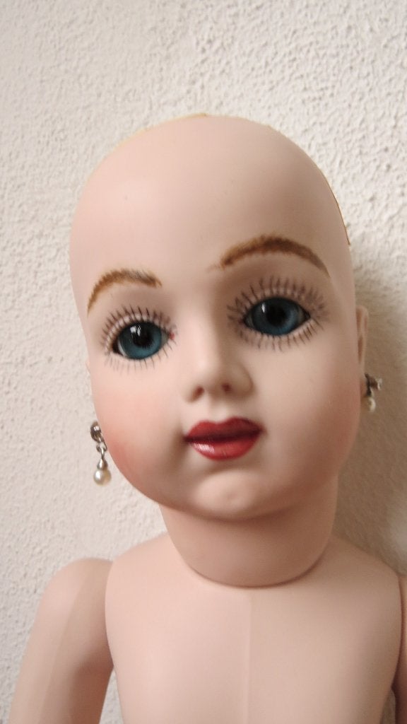 Porseleinen pop , gemerkt, 48 cm., Ophalen of Verzenden, Gebruikt, Pop