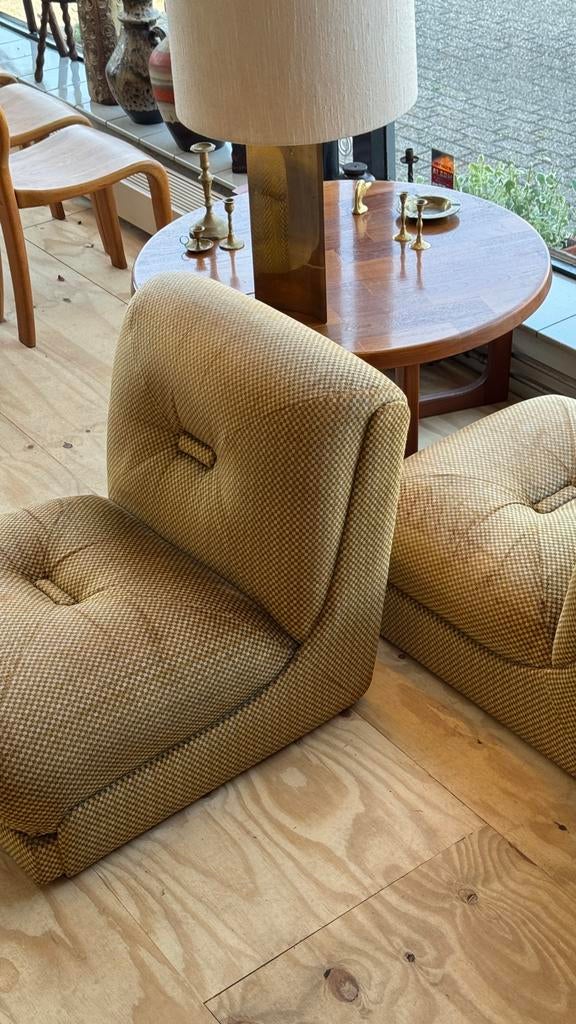 Vintage interieur modulaire fauteuil / bank, 75 tot 100 cm, Ophalen of Verzenden, Zo goed als nieuw, Minder dan 150 cm