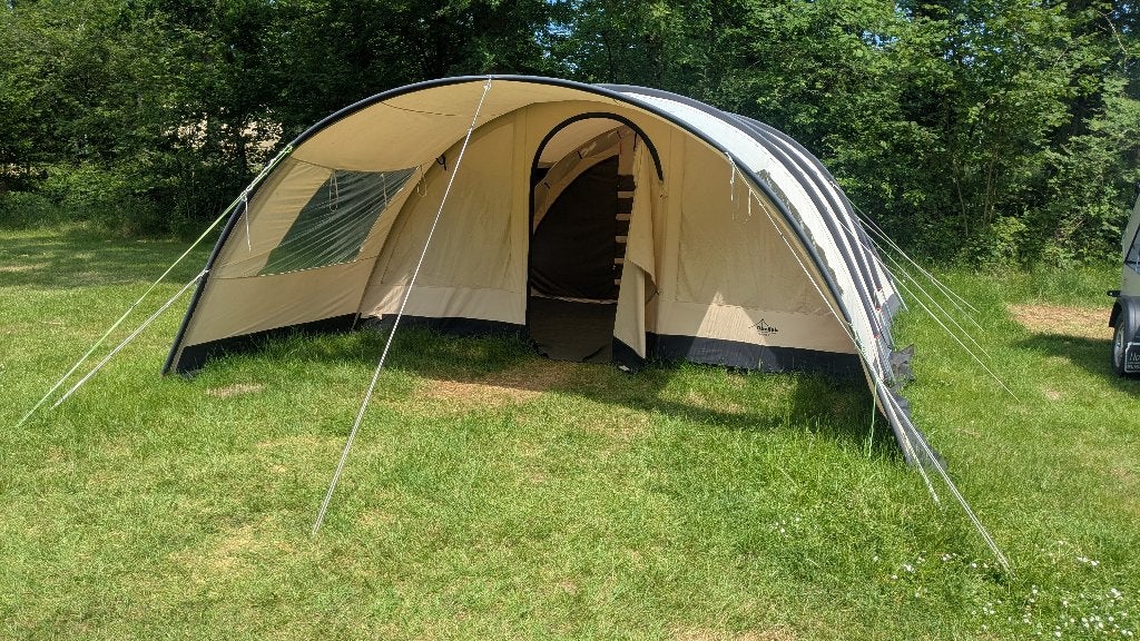 Obelink familia 6 tent evt. Met aanhanger., Caravans en Kamperen, Tenten, Ophalen, Gebruikt, Tot en met 6
