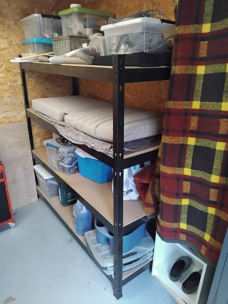 stellingkast bergrek schuur garage rek, Ophalen, Gebruikt