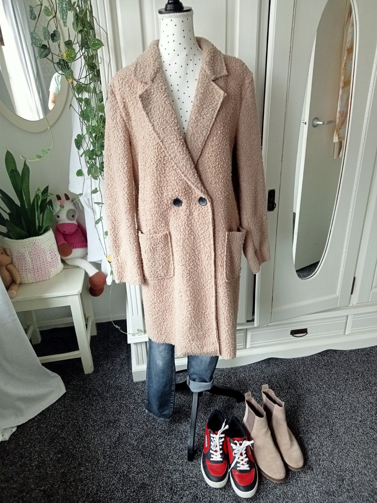 Lots of goodies " Teddy jas one size ", Ophalen of Verzenden, Zo goed als nieuw, Maat 38/40 (M), Beige