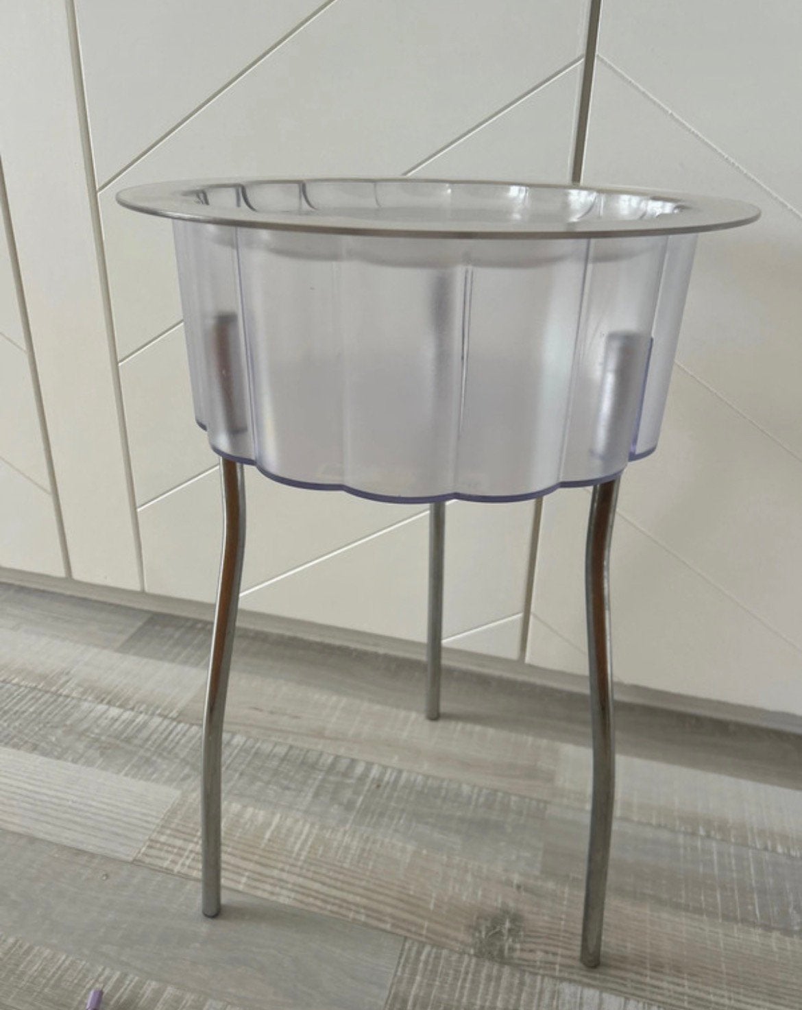HATTEN  vintage opberg bijzet tafel van IKEA, 45 tot 60 cm, Minder dan 55 cm, Gebruikt, Rond